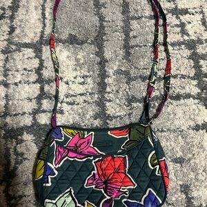 Vera Bradley Dark Green Floral Crossbody Bag